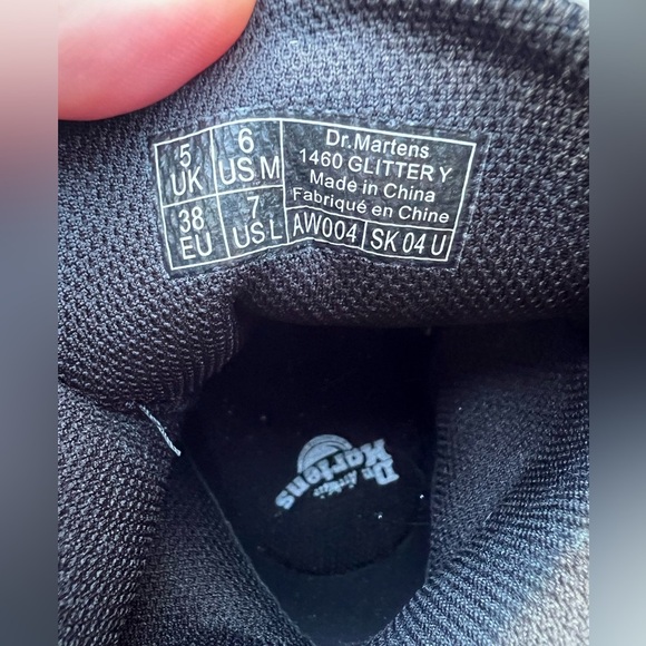 Dr Martens 1460 Pascal Multi Glitter Boots Womens 7 Rainbow Sparkle 8 eye Fairy - Picture 6 of 6